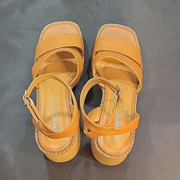 BRAND NEW REPORT WMS ZUES BLOCK HEEL DOUBLE STRAP ADJUSTABLE BUCKLE SAND… G1 - Picture 6 of 15